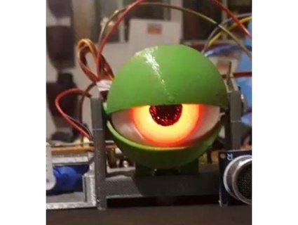 illuminato traslucido animatronico occhio mech ninja 3d print model - Mito3D