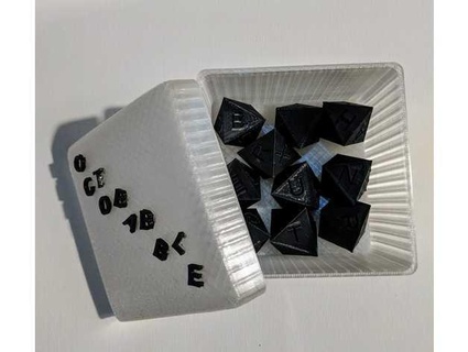 octobabble - word based dice game bcoulter 3d print model - Mito3D