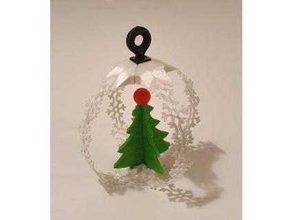 christmas tree ornament possible send card mail petterol 3d print model - Mito3D