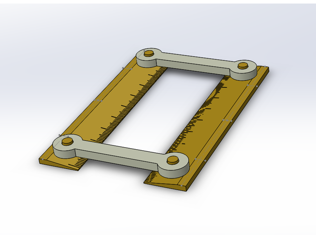 parallel line ruler prototype-integral 3D print model - Mito3D