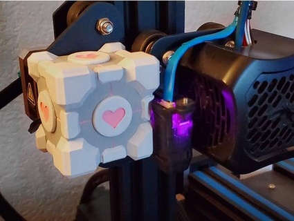 ender 3 v2 companion cube x motor cover cr-touch compatible jargs 3d print model - Mito3D