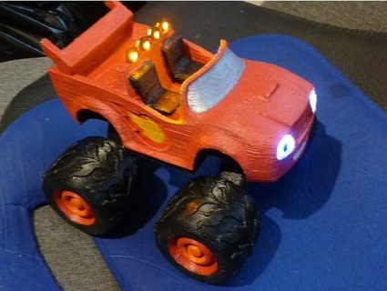 chama monstro caminhão luzes dorminhoco 3d print model - Mito3D