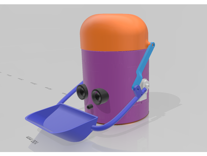 hungry robot recycle bin tiennd 3d print model - Mito3D