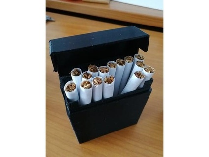 Zigarette Box zigarettenschachtel metallachse ener 3d 3d print model - Mito3D