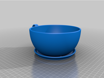 tea cup planter coil b1  3d print model - Mito3D