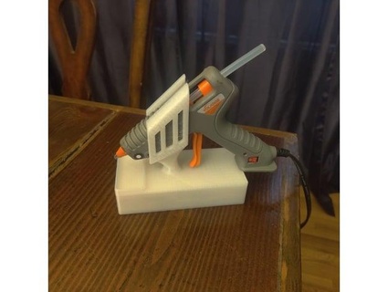 weighted hot glue gun stand jplasencia 3d print model - Mito3D