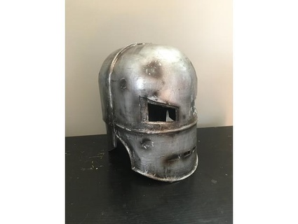 iron man mk 1 helmet weathed reprops 3d print model - Mito3D