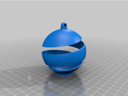 xmas tree decoration spherical helix ball wazambe 3d print model - Mito3D
