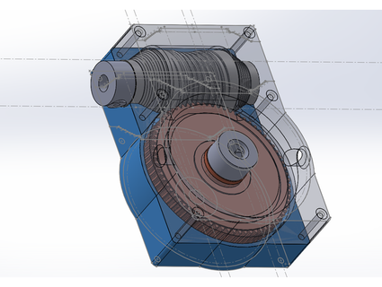 gearbox t8 1 24 3teeth - vis sans fin axe diam 8 weberpapa 3d print model - Mito3D