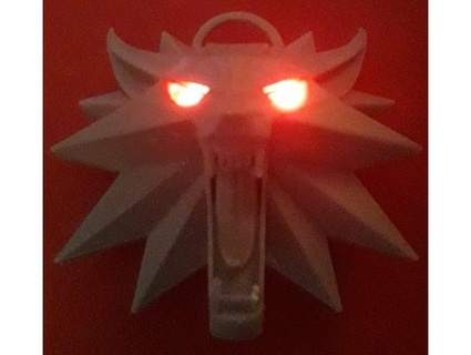 witcher 3 wolf medallion leds benjokazooie 3d print model - Mito3D