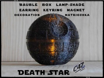 death star bauble box keyring c47 3d 3d print model - Mito3D