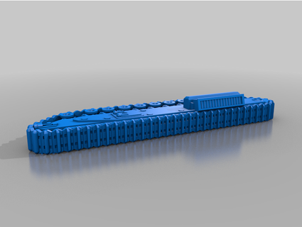 churchill crocodile easy print separate parts steveash 3d print model - Mito3D