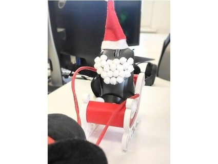 two color Noel Baba kızak kolay Yazdır dabalroman 3d print model - Mito3D