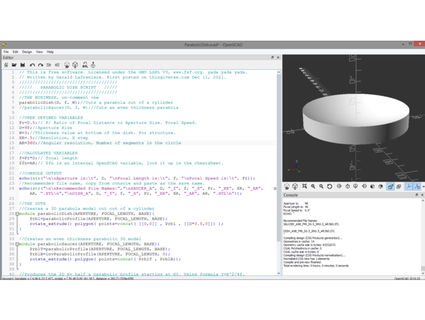 parabolic dish spingoogl 3d print model - Mito3D