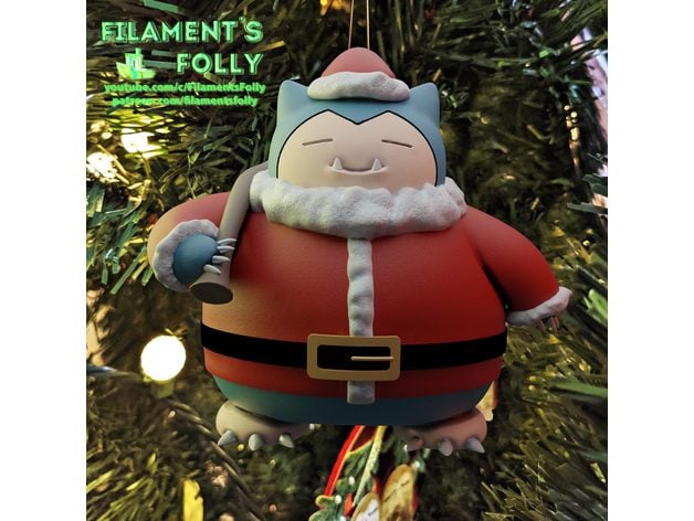 santa snorlax christmas ornament - reupload psdwizzard 3D print model - Mito3D