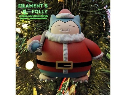 santa snorlax Natale ornamento ricaricare psdwizzard 3d print model - Mito3D
