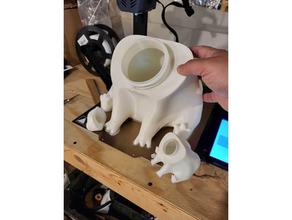fred frog butt thicc hollow container screw-on lid real pp19dd 3d print model - Mito3D