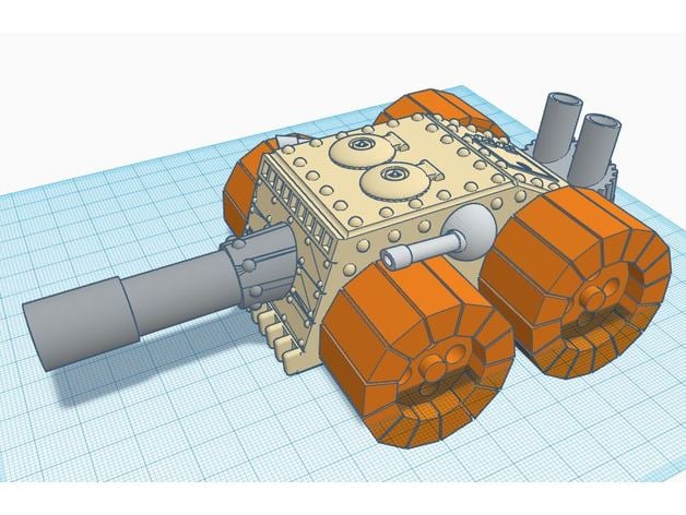 retrò spazio ork carro armato mortimergraves 3D print model - Mito3D