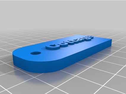 customizable keychain luggage tag davec524 3d print model - Mito3D