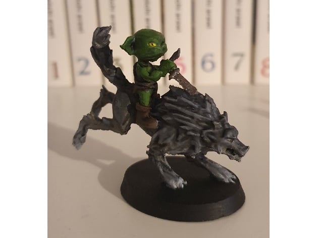 goblin riding wolf tegeleet 3D print model - Mito3D