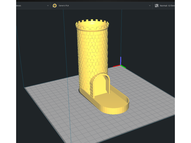 dé tour jeu rôle saucisses dorées 3D print model - Mito3D