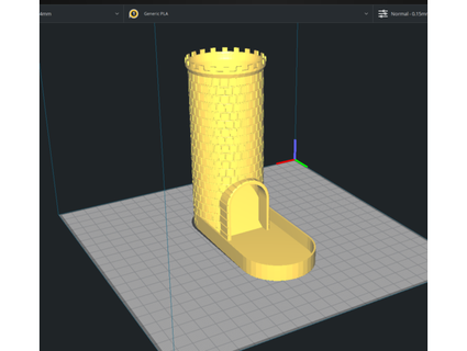 torre excursión des jeu papel salchichas doradas 3d print model - Mito3D