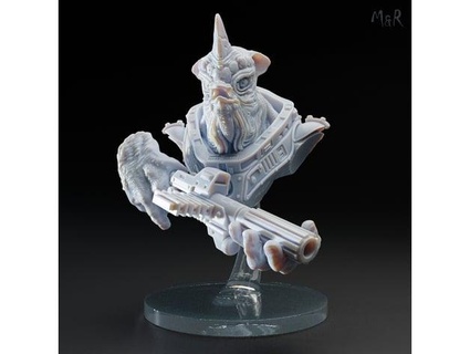 alien buste 01 maxraw 3d print model - Mito3D