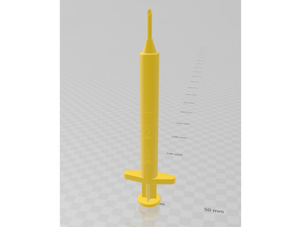 syringe non functional chris grabby 3d print model - Mito3D
