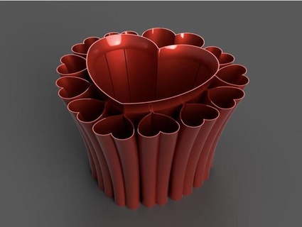 penholder heart shape printing vasemode atziano 3d print model - Mito3D