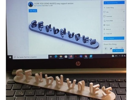 love send nudes easy support version paulymoto 3d print model - Mito3D