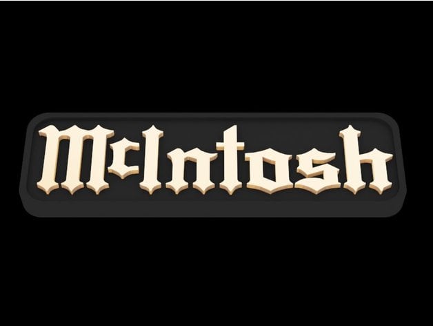 mcintosh logo yüksek kalibre 3D print model - Mito3D