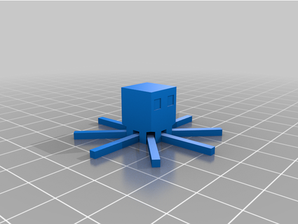 minecraft articulated squid gusloch 3d print model - Mito3D