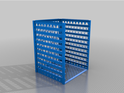 carcassonne 6x6 tile grid cabinet toto-42 3d print model - Mito3D
