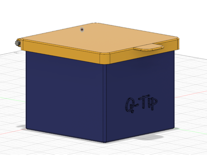 qtip Box Hallo 3d print model - Mito3D