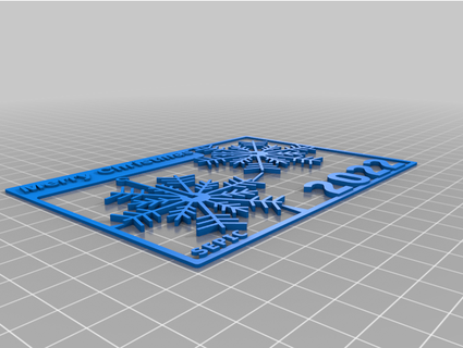 christmas card snowflake cipesokram 3d print model - Mito3D