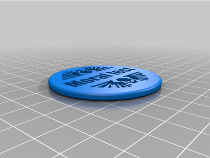 despejar 40k tokens surfista Prateado 57 3d print model - Mito3D