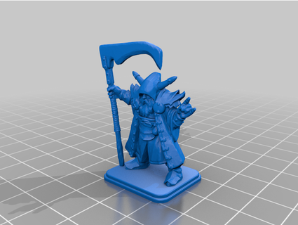 heroquest caos hechicero concentrándose 3d print model - Mito3D