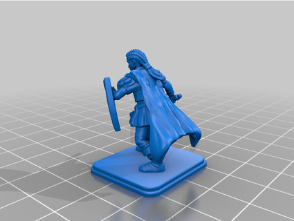 heroquest femmina custode cavaliere concentrandosi 3d print model - Mito3D