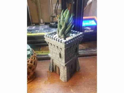 tower succulent planter omnicarrot 3d print model - Mito3D