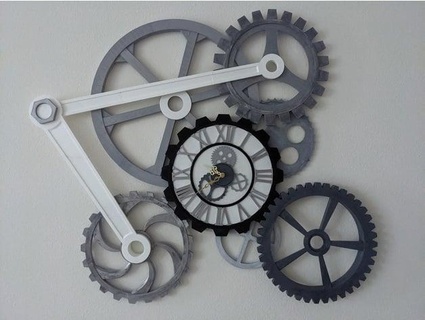 steampunk gear clock jayleenli 3d print model - Mito3D