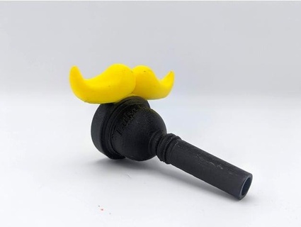 trombone mustachepiece mucuslaser 3d print model - Mito3D