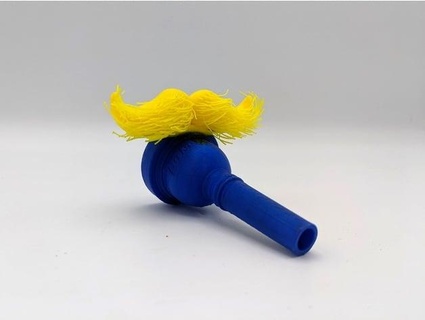 hairy mustachepiece mucuslaser 3d print model - Mito3D