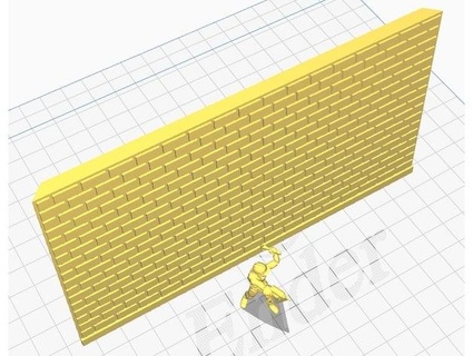 cinder block wall 45 degree edges tolemykus 3d print model - Mito3D