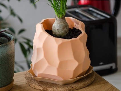 carved stone vase - remeshed+drainage cordilon 3d print model - Mito3D