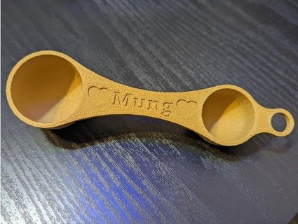 mung bean spoon thirdtype 3d print model - Mito3D