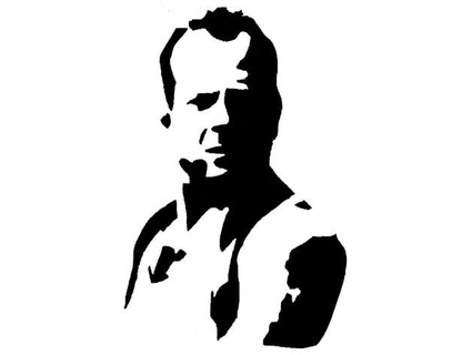 John Mcclane estêncil longquan 3d print model - Mito3D