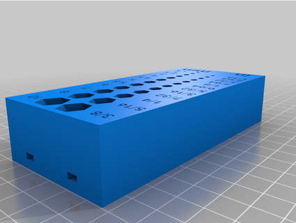 parametric pegboard allen wrench organizer thompatterson 3d print model - Mito3D