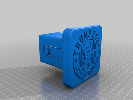 trump hitch cover lime3d 3d print model - Mito3D