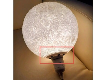 8 pollici dettaglio Luna lampada adattatore regolare lampade 3dchanh 3d print model - Mito3D