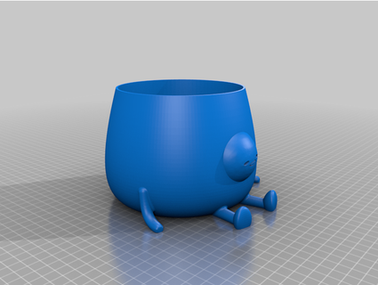 gudetama gordura feliz sentado Panela alenilco 3d print model - Mito3D